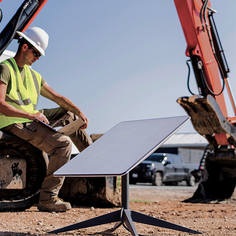 VergeCom Starlink installation at construction site
